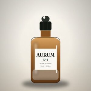 Serum bottle, studio front view